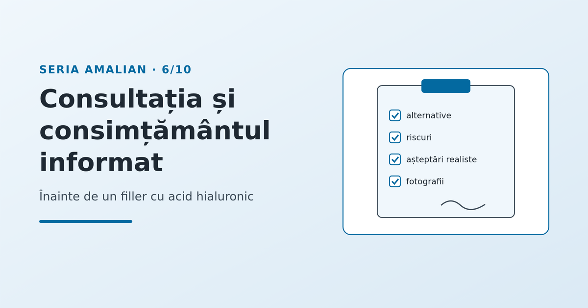 Consultația și consimțământul informat înainte de un filler - imagine reprezentativă