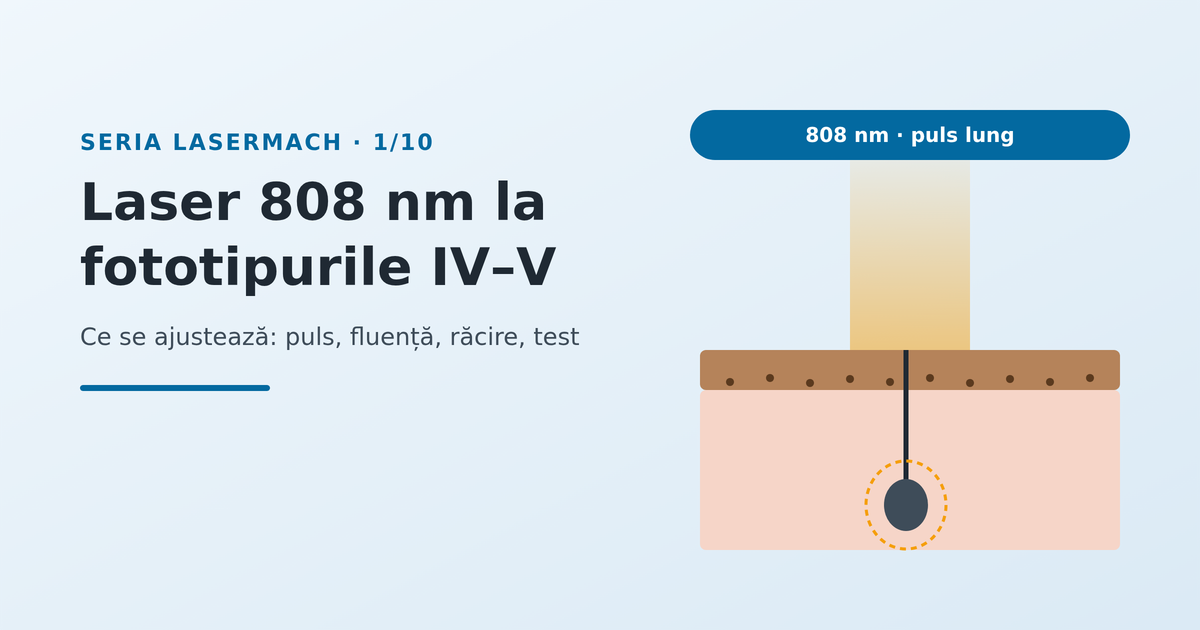 Epilarea cu laser 808 nm la fototipurile IV–V: ce trebuie ajustat - imagine reprezentativă