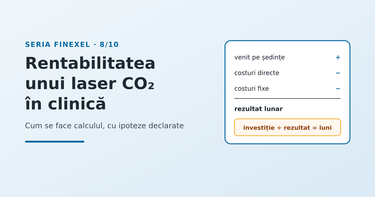 Rentabilitatea unui laser CO₂ în clinică: cum se face calculul - imagine reprezentativă
