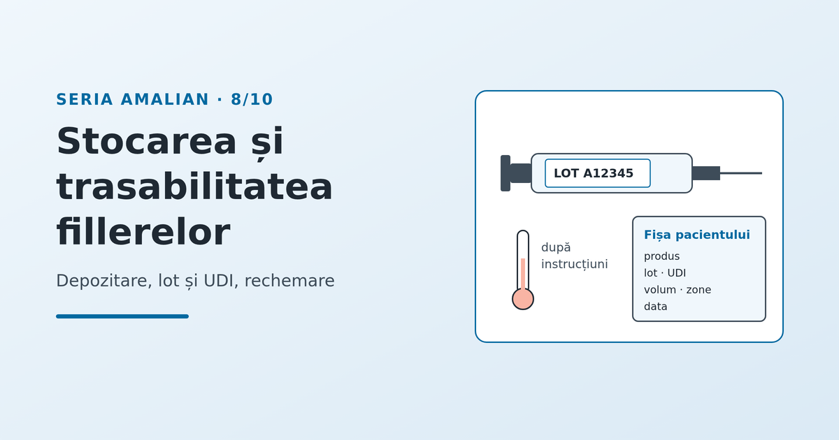Stocarea și trasabilitatea fillerelor cu acid hialuronic - imagine reprezentativă