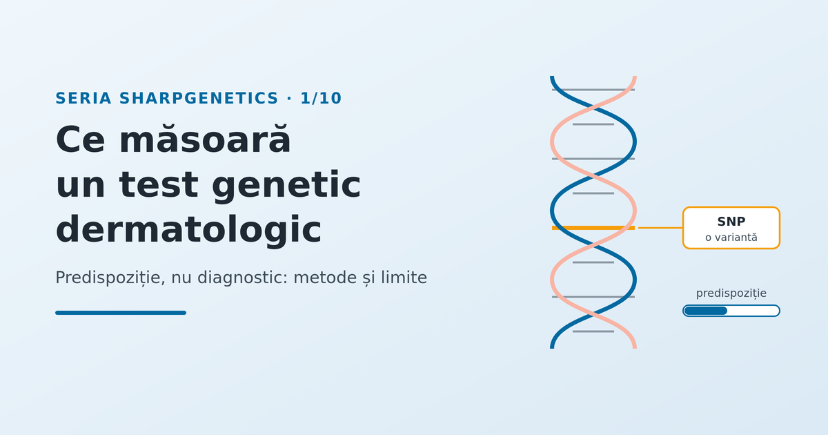Ce măsoară un test genetic dermatologic și ce nu poate spune - imagine reprezentativă